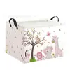 Cesta Cuadrada Plegable para Ropa y Juguetes, con Estampado de Corazones de Colores y Temática Animal, Cuadrada, Plegable, para Uso Doméstico, Superventas Transfronteriza