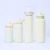 Tetera Espacial de Acero Inoxidable Dopamina Transfronteriza Termo Deportivo Simple para Exteriores Taza de Estudiante de Gran Capacidad con Asa Portátil