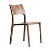 Silla Shuke Silla de Comedor Nogal Negro Norteamericano Madera Maciza Silla de Comedor Ensamblaje de Caja y Espiga Apartamento Pequeño Madera Maciza Nogal Negro Silla de Comedor Personalización
