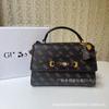 Gs Guess Home Comércio Exterior Nova Grande Capacidade Portátil Alça de Couro Pingente Decorativo Bolsa Tote Estampada Pasta Ombro Único Transversal