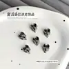 Acessórios de Unha Coração de Corvo Novos Transfronteiriços Prata Antiga Retrô Escura Anjo Amor Cruz Decoração para Unhas