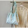 Nueva Bolsa Coreana Ins Exquisita de Color Puro Moda para Mujer Bolso de Hombro con Remaches Bolso Bandolera Plegado de Heroína Bolso de Axila