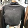 Camiseta Térmica de Doble Cara para Mujer, Camiseta de Manga Larga Otoño e Invierno 2025, Cuello Semi Alto, Estampado de Letras Elegante, Top de Estudiante de Moda