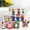 Colección Super Mario: Luigi, Mario, Yoshi, Figuras Periféricas del Juego de Champiñones Decoración de Escritorio Figuras