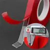 Cinta Doble Cara Nano Acrílica Película Roja Alta Viscosidad Cinta Nano No Deja Rastro Tira de Luz Decorativa para Coche Cinta Doble Cara