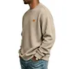 Moletom Masculino Casual Esportivo Minimalista de Outono/Inverno Estilo Americano Transfronteiriço 2026 para o Dia a Dia com Textura Solta e Gola Redonda