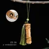 Palo de Sándalo Verde Tallado Hueco Flor de Loto Calabaza Montaña Colgante Accesorio para Teléfono Móvil Llavero Regalo