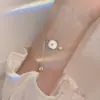 Pulsera de concha de plata esterlina s925 margarita pulsera de tracción linda verano pulsera de estudiante femenina novias estilo frío