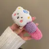 Grampo de Cabelo de Lã de Cordeiro Ursinho Fofo Outono e Inverno Grampo Grande de Pato de Pelúcia Acessórios de Cabelo para Lavar o Rosto Grampo para Franja Lateral de Menina