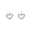 Pendientes de plata de ley S925 con microincrustaciones de circonitas huecas, pequeños y elegantes, de alta calidad, para mujer.