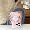 Funda para Teléfono Móvil Sanrio de Cuadros Rosas Lindos con Dibujo de Manzana para 17Promax Adecuada para 16Pro Magnética Doble Capa 15Pro14