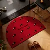 Alfombra de Baño Semicircular Año Nuevo 2026 Año del Caballo, Absorbente de Agua, Antideslizante, Suave de Tierra de Diatomeas, Secado Rápido para Entrada de Baño