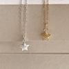 Fan Zhiqiao Corea del Sur Estilo Coreano Collar de Estrella Cepillada de Zirconia de Plata de Ley 925 Estilo Simple y Frío Collar de Libro Rojo Pequeño INS