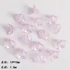 Cuentas de Imitación de Flor Acrílica Translúcida Transfronterizas con Agujero Central, Hojas y Pétalos Coloridos Chapados para Pulseras, Pasadores y Accesorios para el Cabello DIY