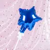 Decoração de bolo de aniversário colorida brilhante estrela de amor balão de folha de alumínio festa de panificação mesa de sobremesas peças para inserir bandeirinhas