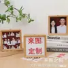 Luz de Noche de Viento Estilo Chino Marco de Fotos Adornos de Mesita de Noche de Boda Lámpara de Ambiente Regalo de Cumpleaños Caligrafía DIY