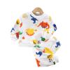 Traje cálido de franela para otoño e invierno para niños, acolchado y grueso, ropa para el hogar, ropa de otoño y pantalones largos, conjunto de ropa interior para niños y niñas