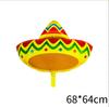 Carnaval Mexicano Fiesta Fiesta Sombrero de Globo Forma de Fiesta Decoración Fiesta Cactus Globo de Película de Aluminio