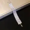 Pulsera Ovalada con Incrustaciones de Pedrería Estilo Xiaohongshu Pulsera de Lujo Ligero de Alta Gama Estilo ins Pulsera Versátil de Nicho Accesorios para Pulseras Venta al por Mayor