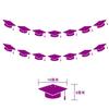 Bandera de fieltro para la nueva temporada de graduación, color negro, morado y rojo, con sombrero de médico, decorativa para ceremonia de graduación universitaria.
