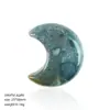 Ornamento de Lua de Cristal Natural de 30mm Decoração Criativa para Mesa de Casa Ornamento Crescente Sem Furo de Jade Ágata