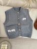 Ropa de Bebé Estilo Coreano Ropa de Primavera Dibujos Animados Chaleco Suéter Combinable para Niños y Niñas Bebé Recién Nacido Chaleco Tejido para Niños Primavera