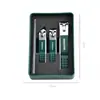 Set de Cortaúñas en Stock en Verde Oscuro, Set de Cuatro Piezas para Uso en Casa, Cortaúñas Grande con Hojas Planas y Anguladas, Específicamente para Pedicura