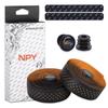 Manillar de bicicleta de cuero perforado de dos colores de montaña con absorción de impactos transpirable color agujero transparente manillar de bicicleta de carretera con en stock al por mayor