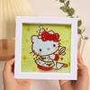 Enfeites de Pintura de Diamante, Adesivos de Desenho Animado DIY Fofos Feitos à Mão, Porta-Retratos de Acrílico, Pinturas Decorativas, Decorações para Quarto e Sala de Estar no Atacado