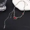 Nueva Moda Moderna Cadena con Borla de Corazón Collar Nicho Joyería