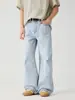 Jeans Rasgados Nuevos para Hombre Ot, Pantalones Sueltos de Color Claro, Estilo High Street Americano, Pantalones Largos de Pierna Ancha de Verano Finos