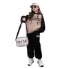 Conjunto de Moletom Moda Feminina Outono 2024 Novo Estilo Ocidental Primavera e Outono Crianças Médias e Grandes Lazer Esporte Conjunto de Duas Peças