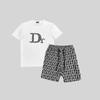 Traje informal de verano de nueva moda para hombre, de estilo europeo, ligero, de lujo, personalizado, estampado, atractivo, de manga corta, para hombre.