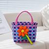 Regalo al por mayor para el Día del Niño Bolsas Pequeñas, Bolsas Tejidas Coloridas, Cestas de Mano, Souvenirs de Dibujos Animados DIY, Transfronterizo