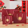 Bolso de mano rojo brillante exquisito para amor, caja de dulces, bolsa de regalo de agradecimiento de boda para dulces, bolsa de dulces para recuerdos de boda, bolsa de regalo de boda
