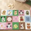 Capachos de Entrada com Desenhos de Animais Pequenos, Resistentes a Manchas e Fáceis de Cuidar, Capachos de Fio de PVC Cortáveis, Capachos de Porta de Entrada