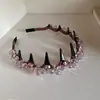 Luxuosa Faixa de Cabelo de Cristal com Dentes para Controlar Fios Soltos, Faixa Versátil para Lavar o Rosto, Acessório de Cabelo para Meninas