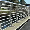 Barandilla de puente de acero inoxidable de columna curva, barandilla protectora de paisaje fluvial, barrera de aislamiento de seguridad peatonal para paso elevado