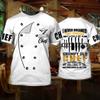 Camiseta Neutra 2023 Casual Roupa de Chefe de Cozinha Camiseta Masculina de Verão Designer Chefe Camiseta com Estampa 3D