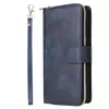 Comercio Exterior Aplicable Samsung A12 Correa Cremallera Funda de Cuero S21FE Nueve Tarjetas Multifuncional Soporte Invisible Funda Protectora