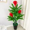 Hongyun Dangtou árvore falsa árvore palma vermelha flor artificial em vaso plástico verde flor decorativa sala de estar bonsai planta verde