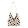 Bolso de Hombro de Lona Grande de Gran Capacidad con Bordado Floral Estilo Nacional Chino para Mujer, Bolso de Viaje para Estudiante