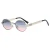 2026 Nuevo Estilo Moda Transfronteriza Europea Americana Para Viajar Montura Metálica Ovalada Gafas de Sol Protección Solar Tendencia Estilo Callejero Gafas de Sol