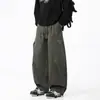 Otoño/Invierno 2026 Terciopelo Plus Algodón Puro Retro Pierna Curva Ropa de Trabajo Pantalones Casuales Streetwear Americano de Moda Versátil Pierna Ancha Holgado
