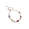 ¡Cadena de Corazones de Colores! Pulsera con Colgante de Calabaza de Zirconia, Brazalete Exquisito Estilo Palacio, Joyería de Lujo Ligero de Gama Alta para Mujer al por Mayor