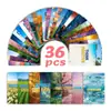 Compra Directa Transfronteriza de 36/72 Tarjetas Inspiradoras Paisajísticas, Estilo Artístico Juvenil y Sanador Postales de Paisajes Naturales