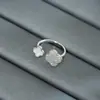 Anillo Exquisito Super Brillante de Circonita para Niñas, Lujo Accesible y Anillo de Apertura Ajustable de Gama Alta, Baño de Oro Real Simple