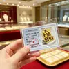 Pegatina para Teléfono Móvil de Oro Puro 999 Princesa Hazte Rica Foil de Oro Hazte Rico Rápido Pegatina para Refrigerador Año de la Oveja Ten Dinero para Gastar Tarjeta de Oro Regalo