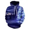 Novo Presente de Natal Moletom com Estampa Digital 3D Masculino Feminino Casual com Capuz Transfronteiriço Quente