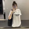 Camiseta de Algodón Puro de Manga Corta Harajuku 2026 para Mujer, Top Estampado de Media Manga, Estilo Dulce, Versátil y Moderno para Verano